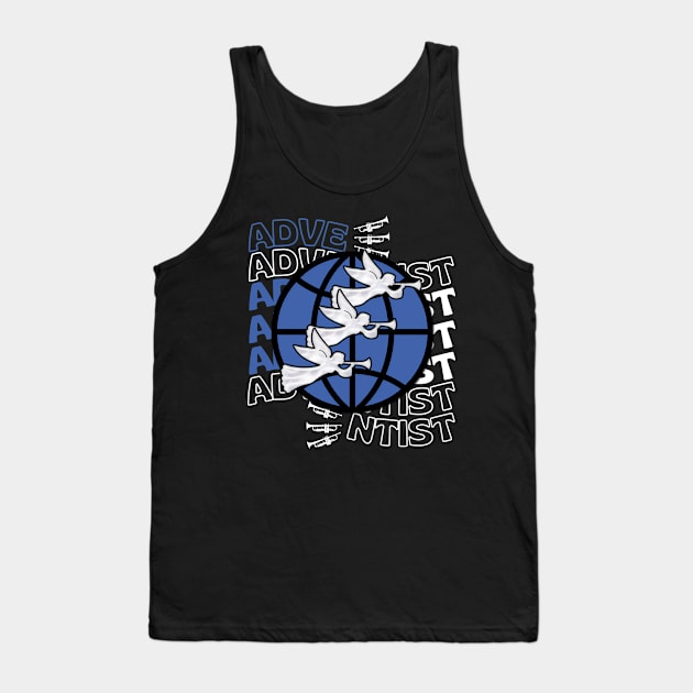 Seventh Day Adventist Typography Tank Top by Just_Christianity